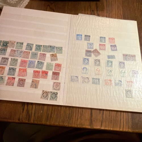 Vintage stock book stamps - vintage,