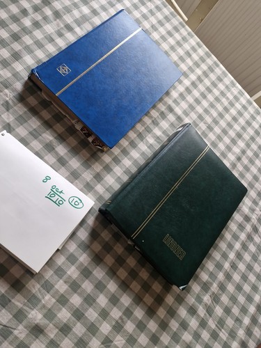 Stamp albums with - stamp, stamps